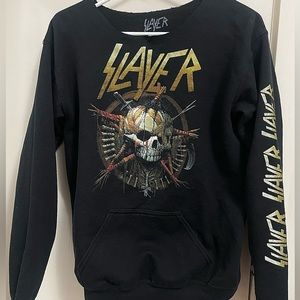 slayer sweatshirt cut neckline XS